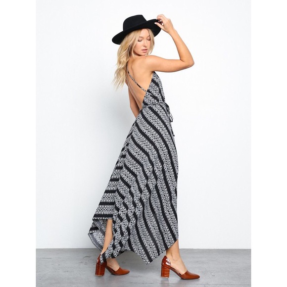 Erin Printed Midi Dress - Black - Picture 4 of 4